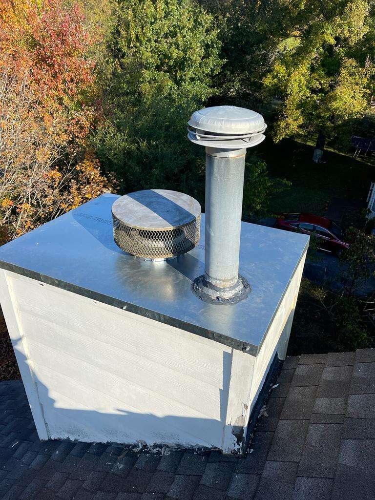 A chase cover after installation